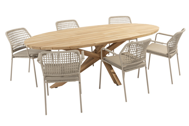 4SO Barista stapelbare tuinstoelen met zitkussen - 3